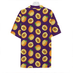 Apricot Fruit Pattern Print Hawaiian Shirt