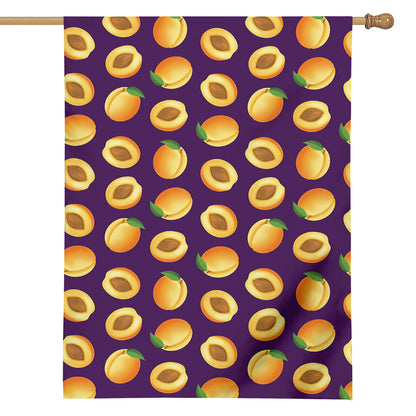 Apricot Fruit Pattern Print House Flag