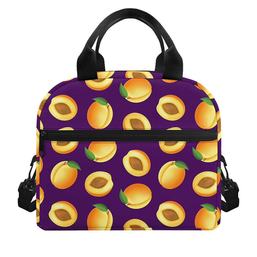 Apricot Fruit Pattern Print Insulated Lunch Bag