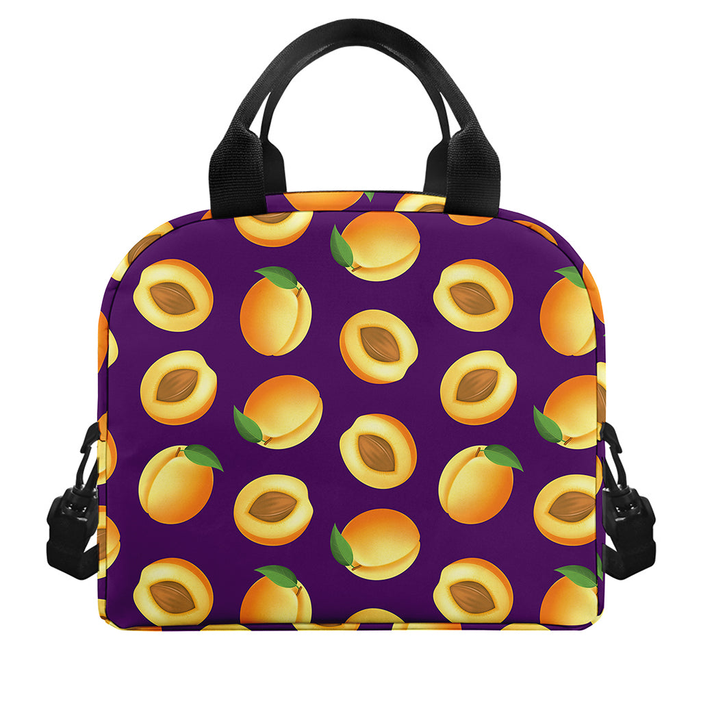 Apricot Fruit Pattern Print Insulated Lunch Bag