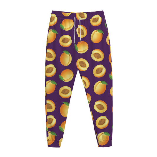 Apricot Fruit Pattern Print Jogger Pants