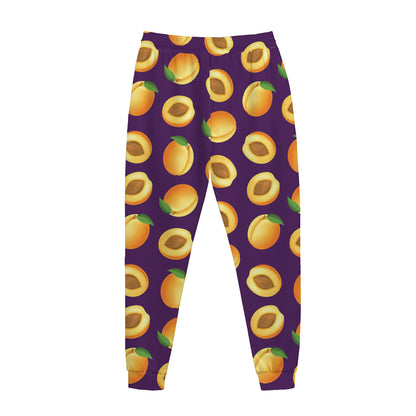 Apricot Fruit Pattern Print Jogger Pants