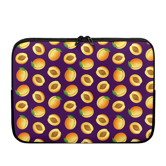 Apricot Fruit Pattern Print Laptop Sleeve