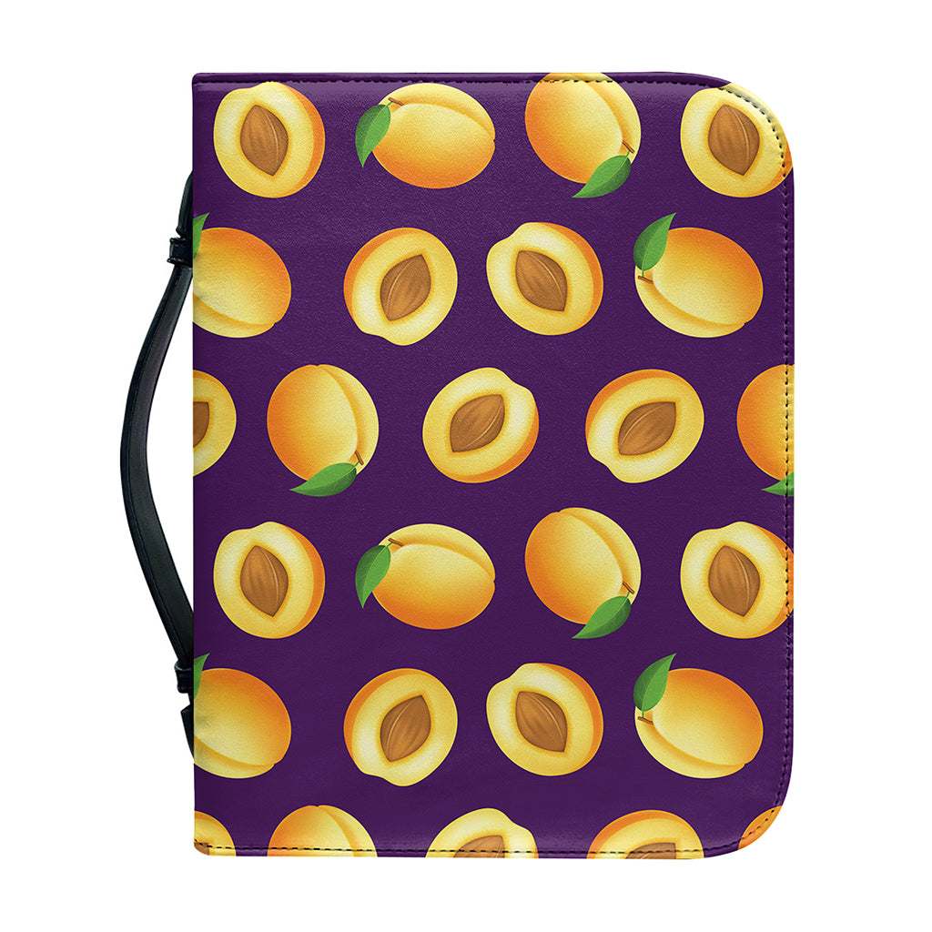 Apricot Fruit Pattern Print Leather Bible Cover
