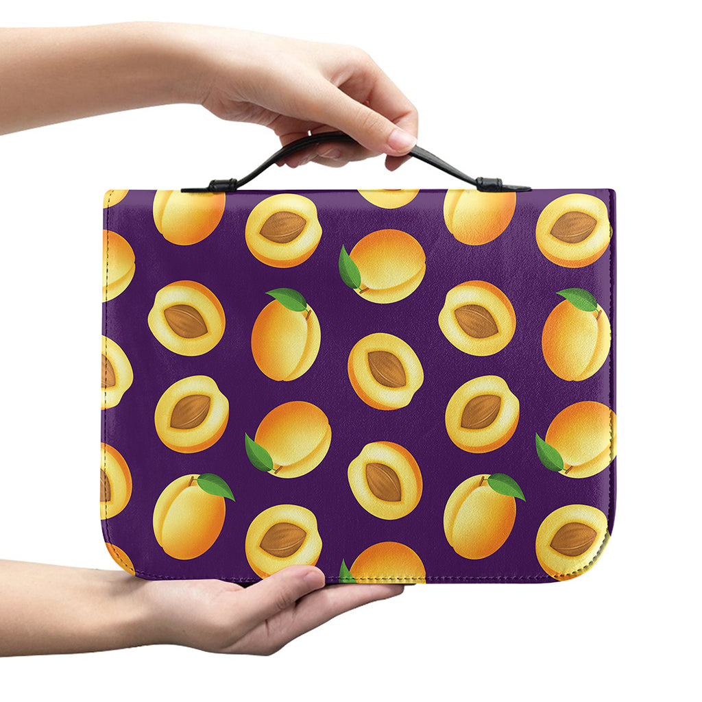 Apricot Fruit Pattern Print Leather Bible Cover