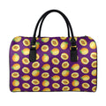 Apricot Fruit Pattern Print Leather Duffel Bag