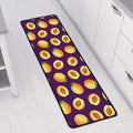 Apricot Fruit Pattern Print Long Kitchen Mat