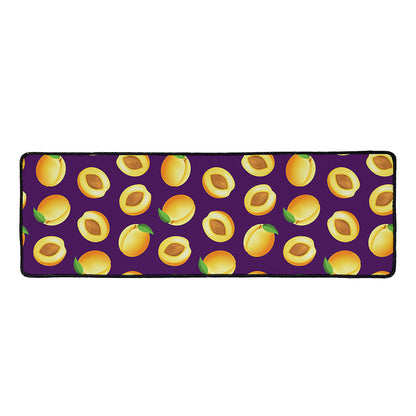 Apricot Fruit Pattern Print Long Kitchen Mat