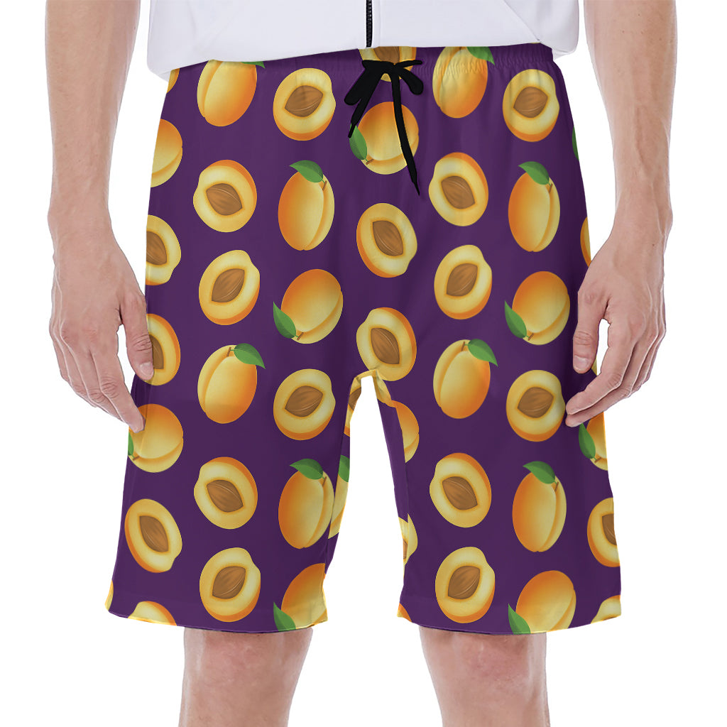 Apricot Fruit Pattern Print Men's Beach Shorts
