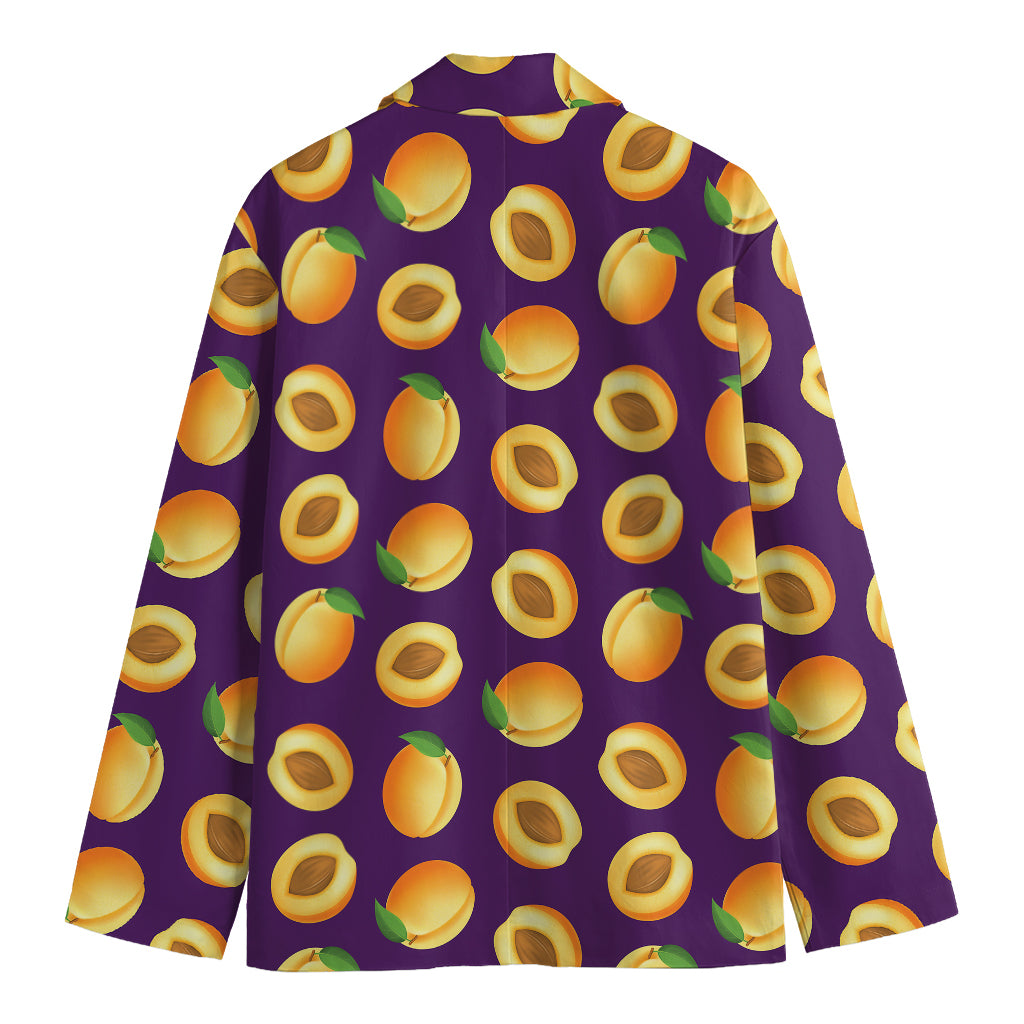 Apricot Fruit Pattern Print Men's Blazer