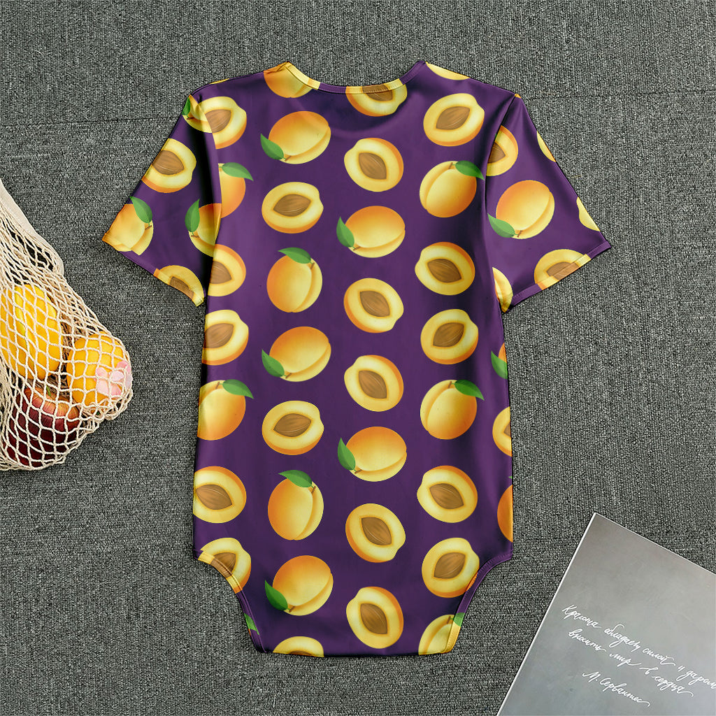 Apricot Fruit Pattern Print Men's Bodysuit