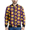 Apricot Fruit Pattern Print Men's Bomber Jacket