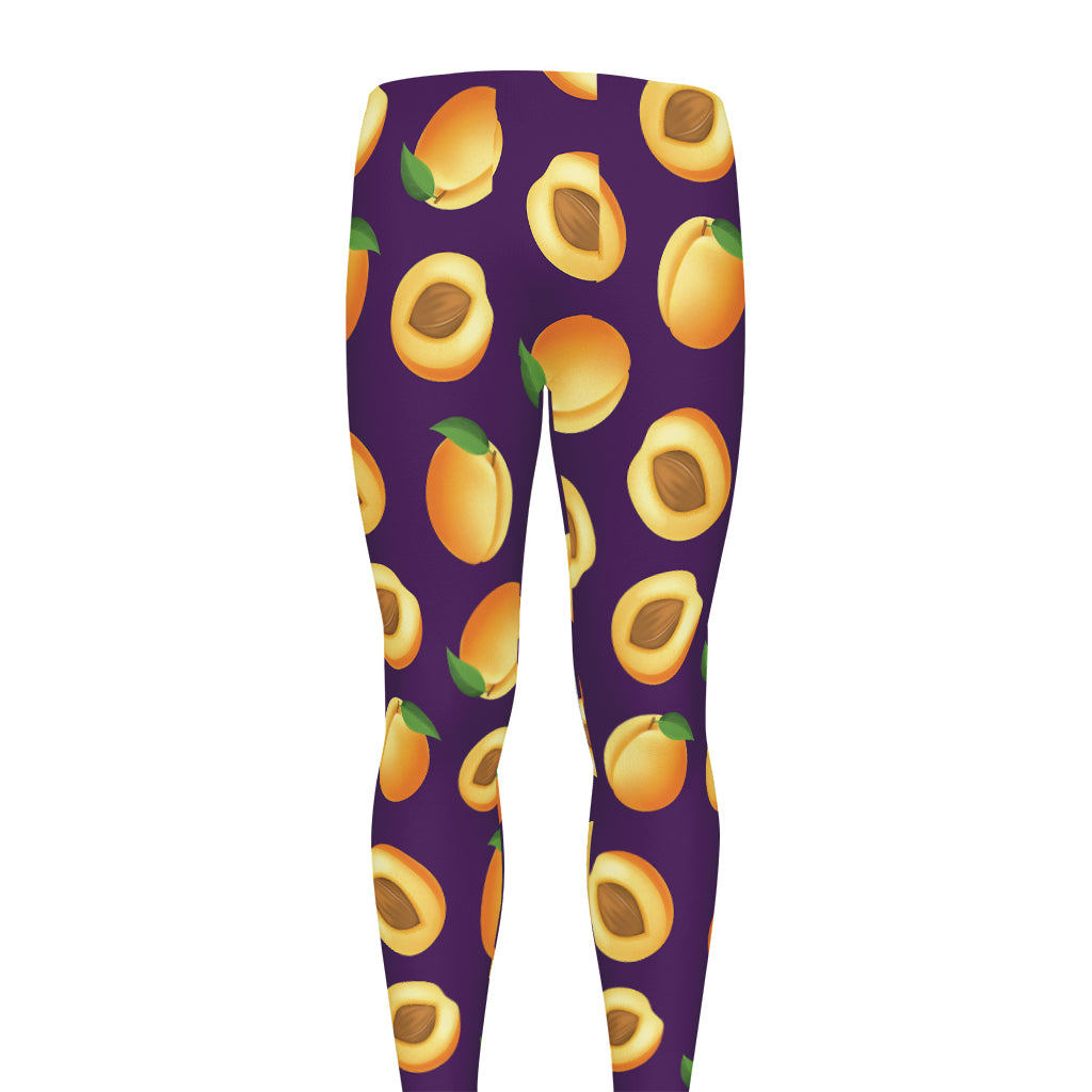 Apricot Fruit Pattern Print Men's leggings