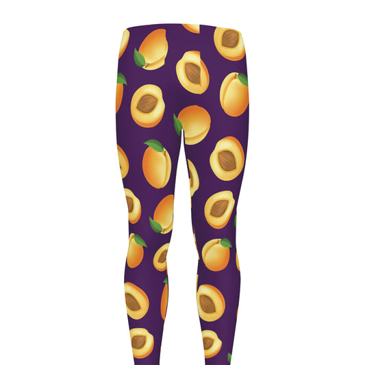 Apricot Fruit Pattern Print Men's leggings