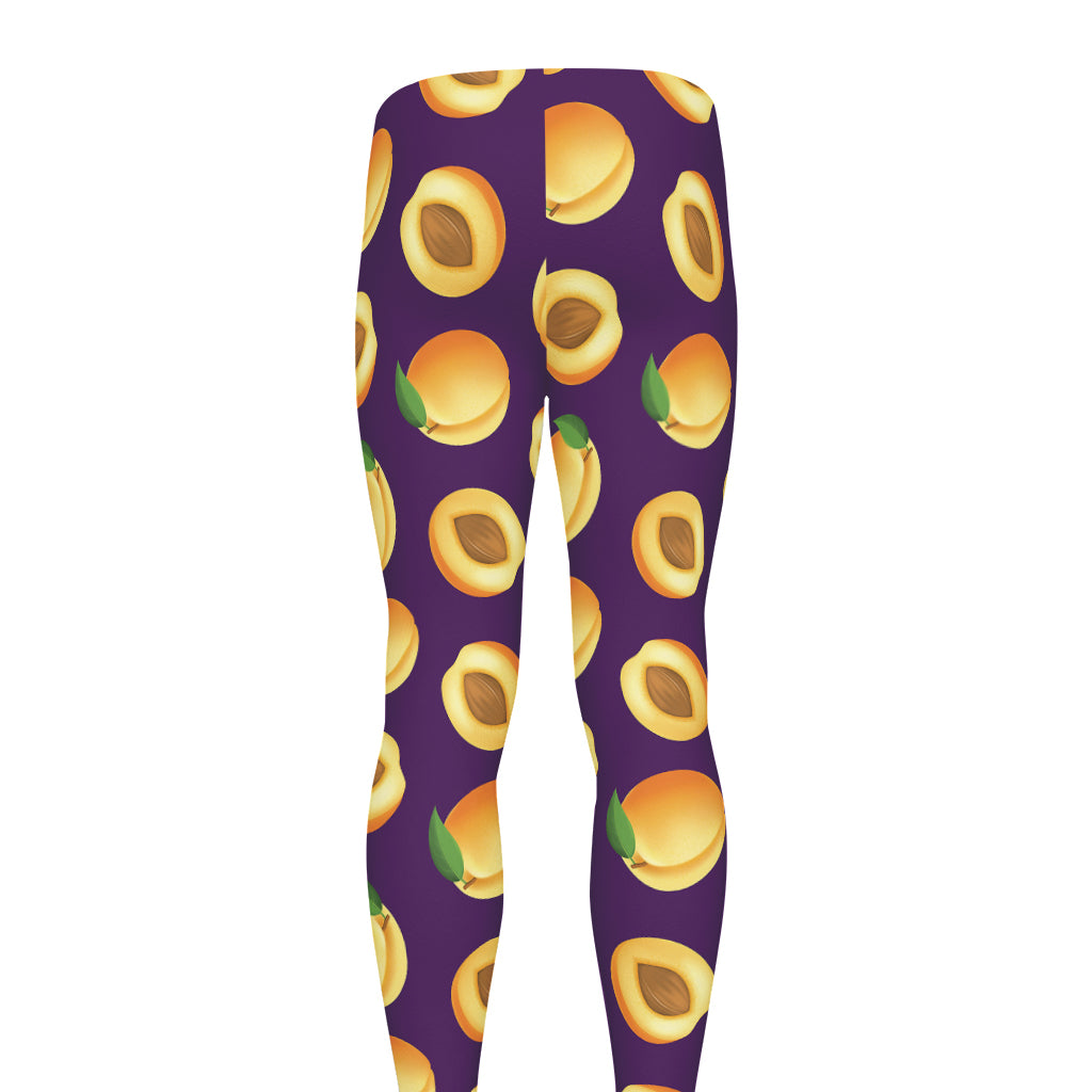 Apricot Fruit Pattern Print Men's leggings
