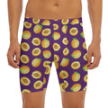 Apricot Fruit Pattern Print Men's Long Boxer Briefs