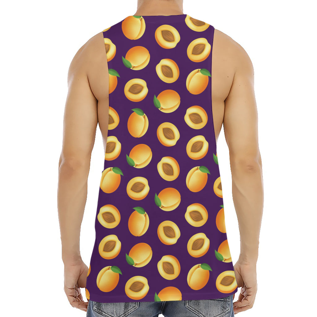 Apricot Fruit Pattern Print Men's Muscle Tank Top