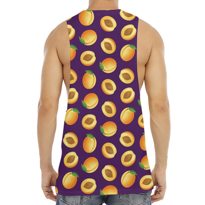 Apricot Fruit Pattern Print Men's Muscle Tank Top