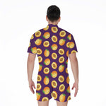 Apricot Fruit Pattern Print Men's Rompers
