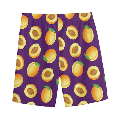 Apricot Fruit Pattern Print Men's Sports Shorts