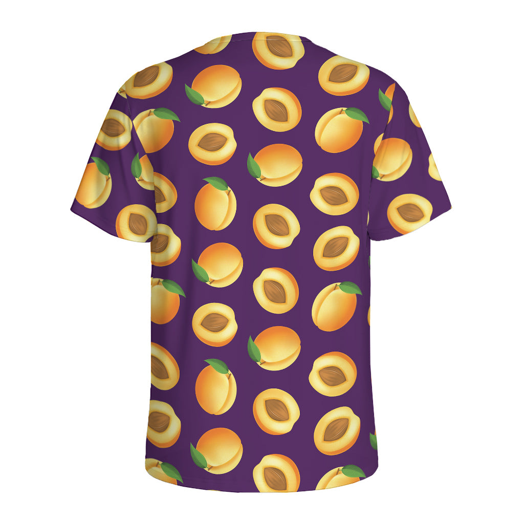 Apricot Fruit Pattern Print Men's Sports T-Shirt