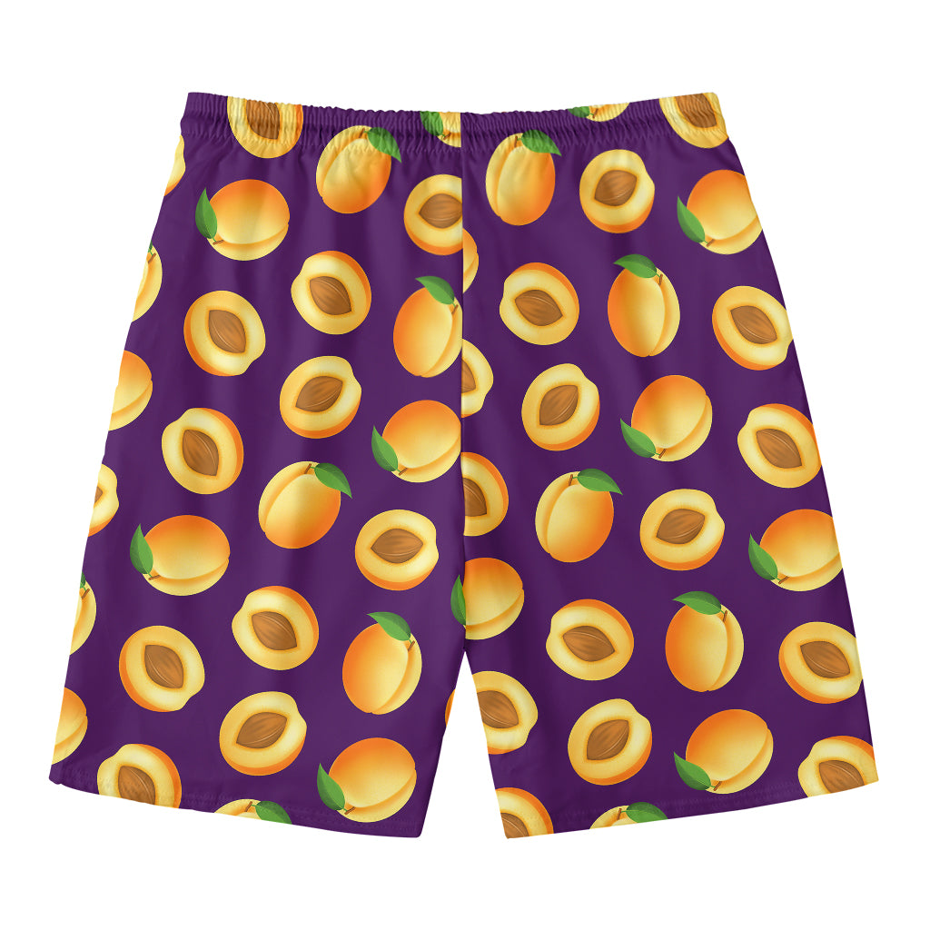 Apricot Fruit Pattern Print Men's Swim Trunks