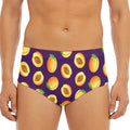 Apricot Fruit Pattern Print Men's Triangle Swim Briefs