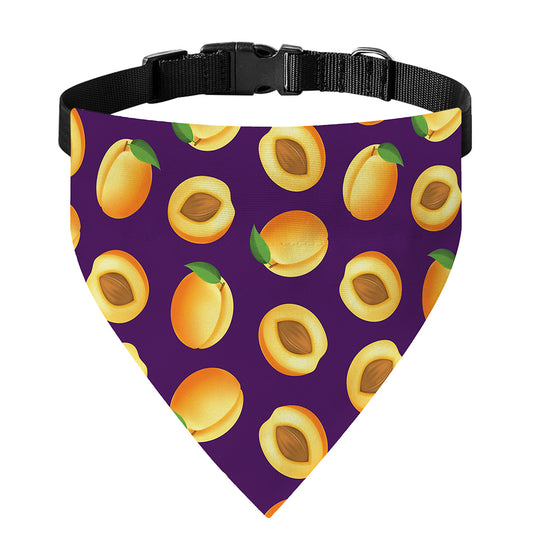 Apricot Fruit Pattern Print Over The Collar Dog Bandana