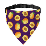 Apricot Fruit Pattern Print Over The Collar Dog Bandana