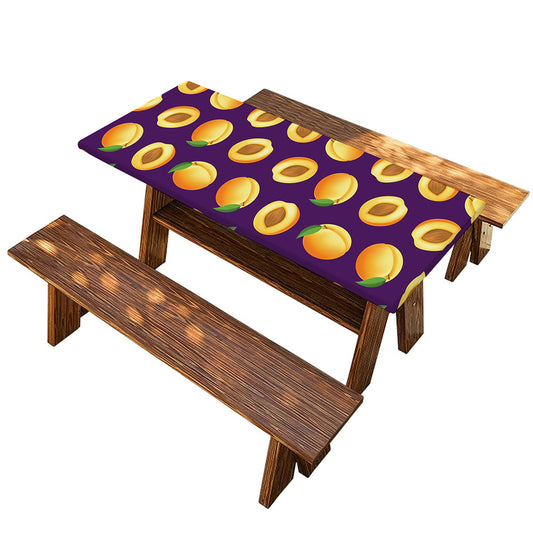 Apricot Fruit Pattern Print Picnic Table Cover