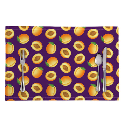 Apricot Fruit Pattern Print Placemat