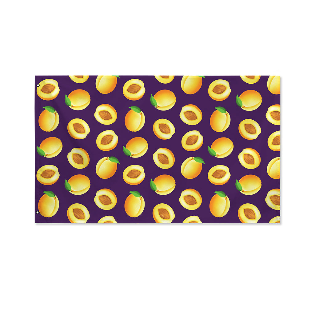 Apricot Fruit Pattern Print Polyester Flag