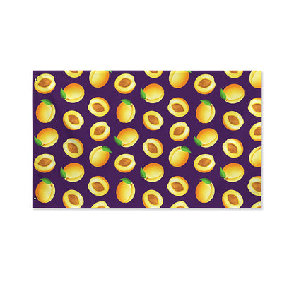 Apricot Fruit Pattern Print Polyester Flag