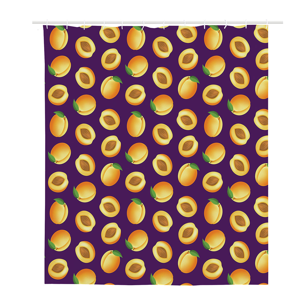 Apricot Fruit Pattern Print Polyester Shower Curtain