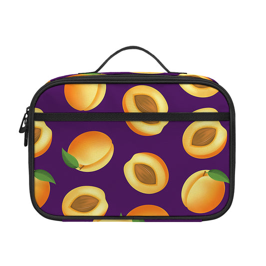Apricot Fruit Pattern Print Portable Lunch Bag