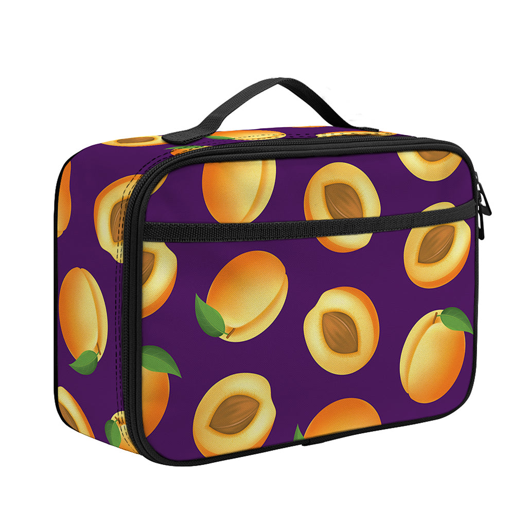 Apricot Fruit Pattern Print Portable Lunch Bag
