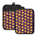 Apricot Fruit Pattern Print Pot Holders With Pocket