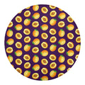 Apricot Fruit Pattern Print Round Blanket