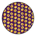 Apricot Fruit Pattern Print Round Floor Mat