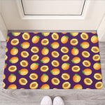 Apricot Fruit Pattern Print Rubber Doormat