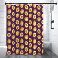 Apricot Fruit Pattern Print Shower Curtain