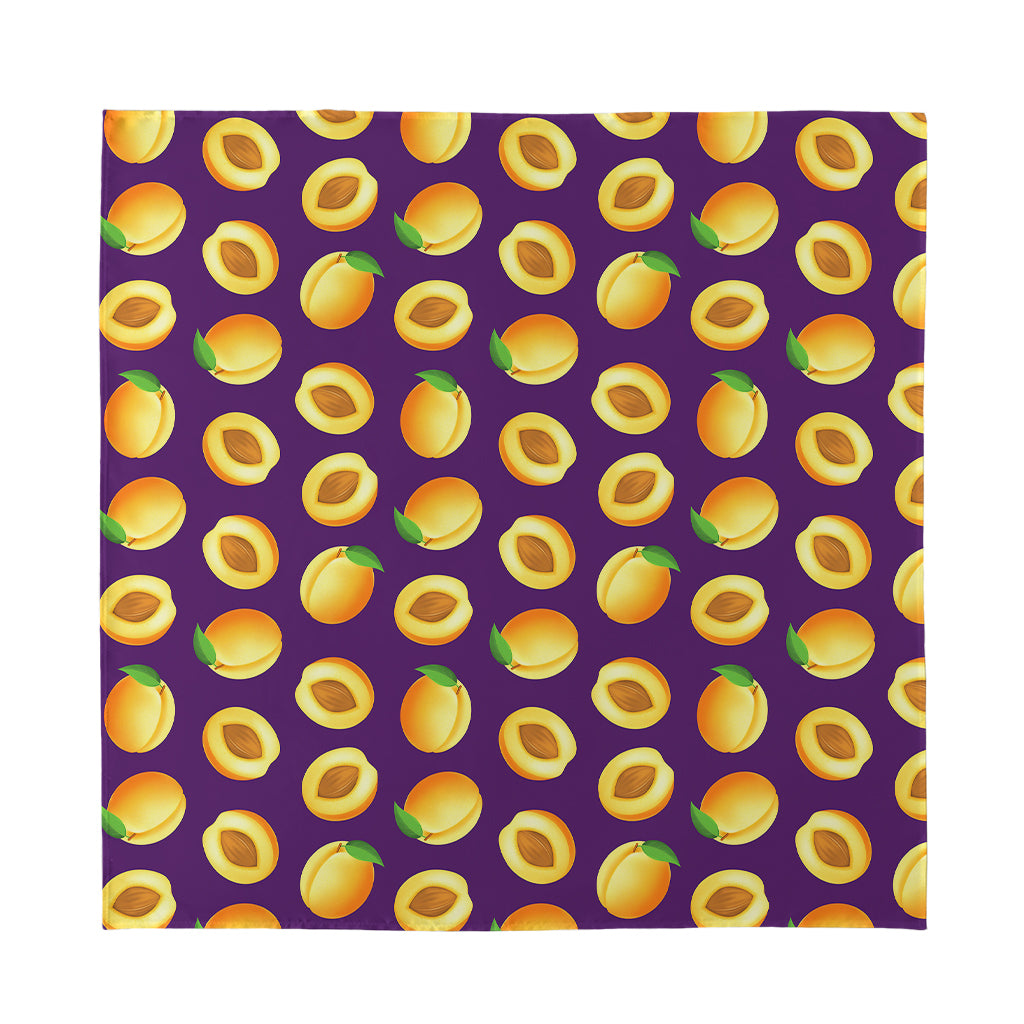 Apricot Fruit Pattern Print Silk Bandana