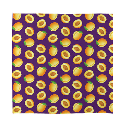 Apricot Fruit Pattern Print Silk Bandana