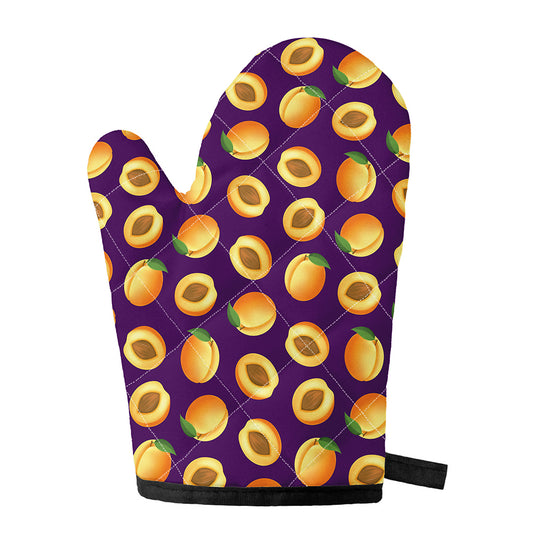 Apricot Fruit Pattern Print Single Oven Mitt