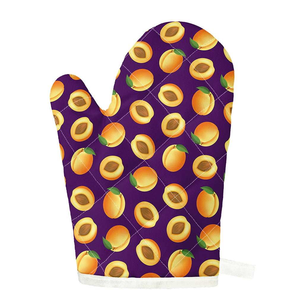 Apricot Fruit Pattern Print Single Oven Mitt