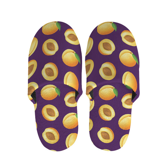Apricot Fruit Pattern Print Slippers