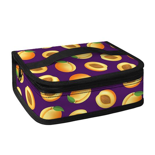 Apricot Fruit Pattern Print Small Lunch Bag