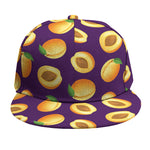 Apricot Fruit Pattern Print Snapback Cap