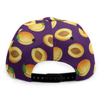 Apricot Fruit Pattern Print Snapback Cap