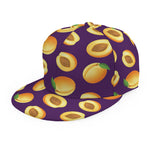 Apricot Fruit Pattern Print Snapback Cap